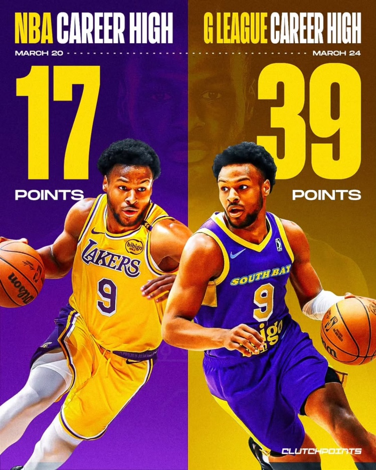 在進步！布朗尼一周內先后創(chuàng)下個人NBA和G聯(lián)盟單場得分新紀錄